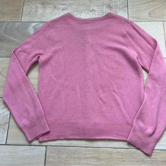 Hillard & Hanson 100% Cashmere Cardigan Classic Small Button-Front Crewneck Prep - Picture 4 of 8